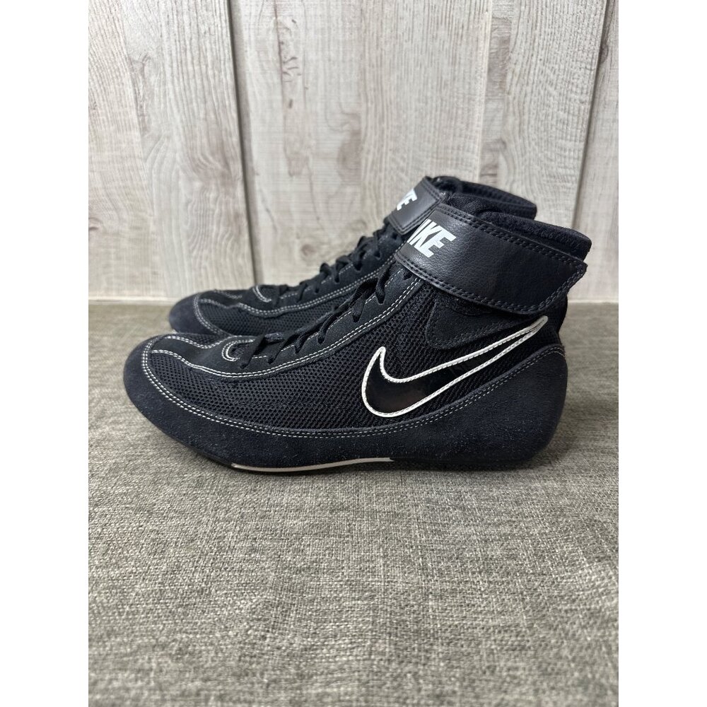Nike Black & White Lightweight Wrestling Training Shoes Mens Size 7.5 - Picture 4 of 7